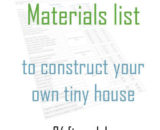 Tiny house materials list