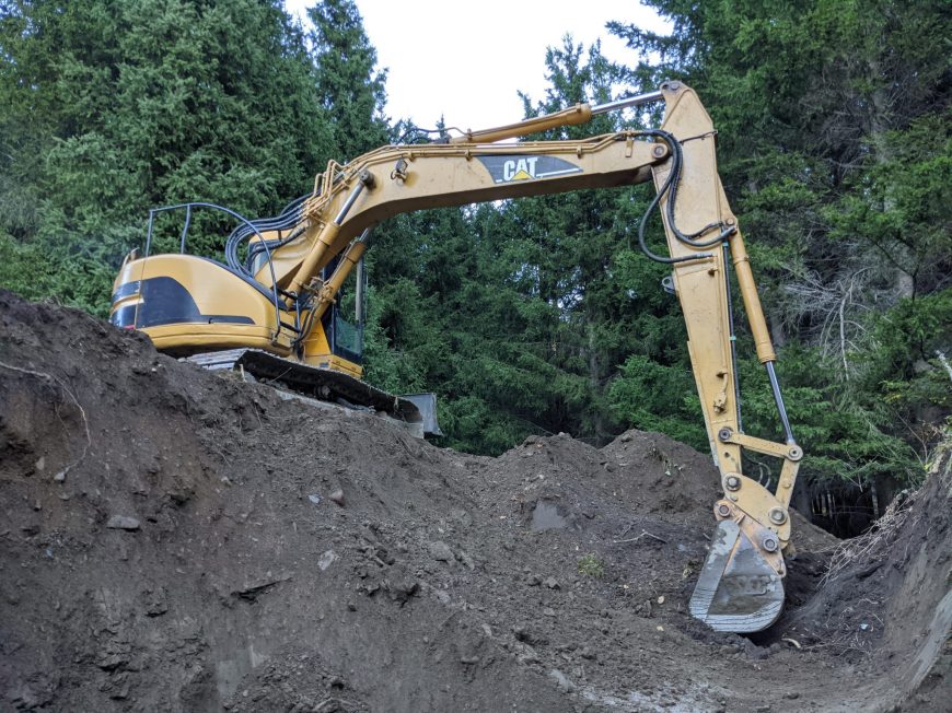 40. Excavation pour réservoirs d'eau de pluie